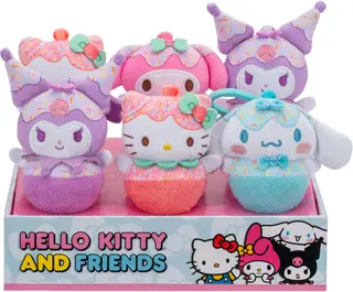 Jazwares - Hello Kitty - 4" Clip-on Plush Assortment 6ct PDQ — product photo