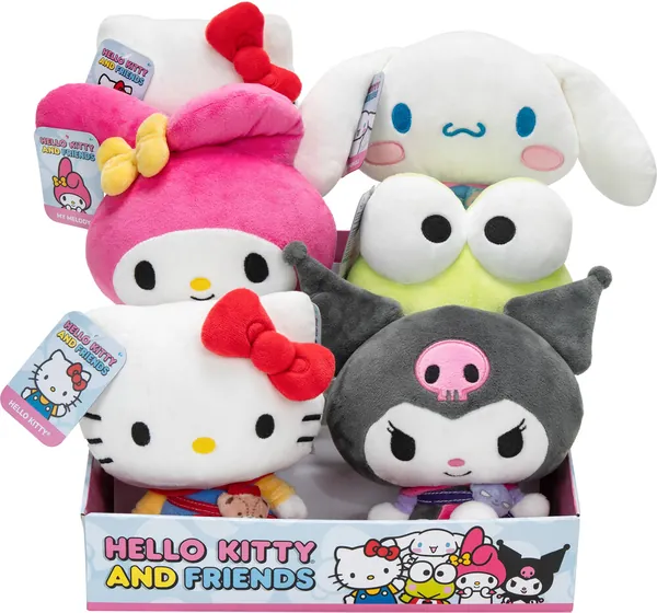 Jazwares - Hello Kitty - 8" Core Plush Assortment 6ct PDQ — product photo