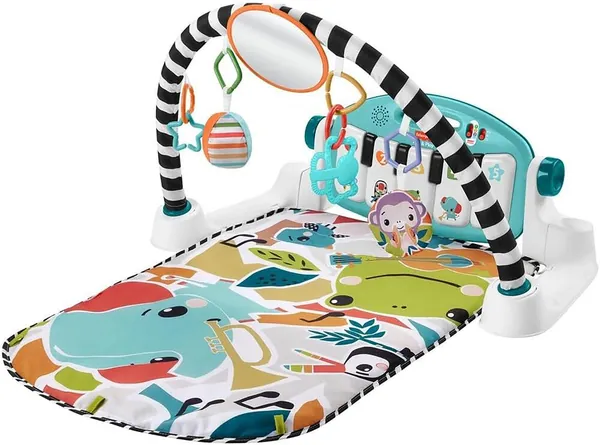 Fisher Price Glow and Grow Kick & Play Piano Gym, Blue — product photo