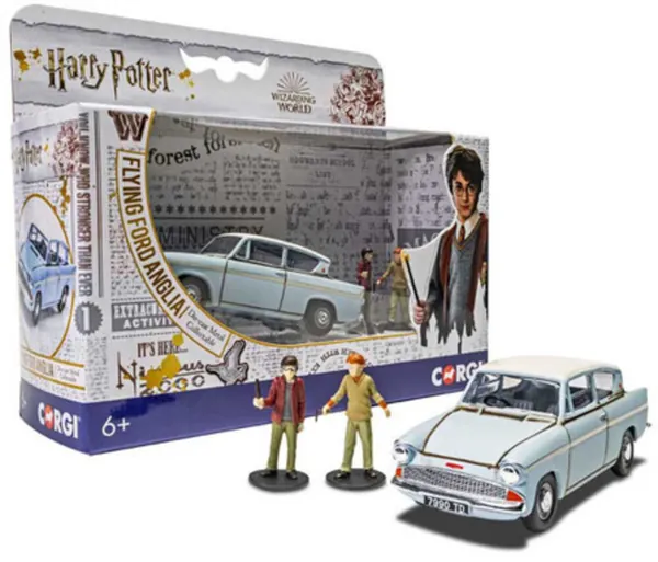 Corgi Harry Potter - Enchanted Ford Anglia w/Harry and Ron figures Diecast — product photo
