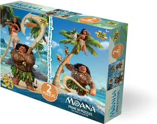 Disney Moana 2-Pack contains 2 x 200pc 12x18 in 3D Lenticular Puzzles — product photo