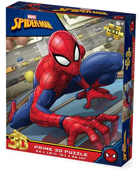 Marvel Spider-Man Climbing Building 500pc 24x18 in 3D Lenticular Puzzle — product photo