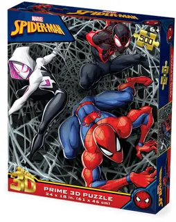 Marvel Spider-Man Spider-Verse Trio 500pc 24x18 in 3D Lenticular Puzzle — product photo