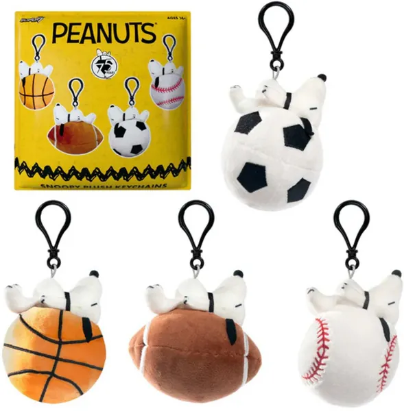 Peanuts - Super Duper Plush Keychain Wv01A - 12pc Blind Bag Flat — product photo