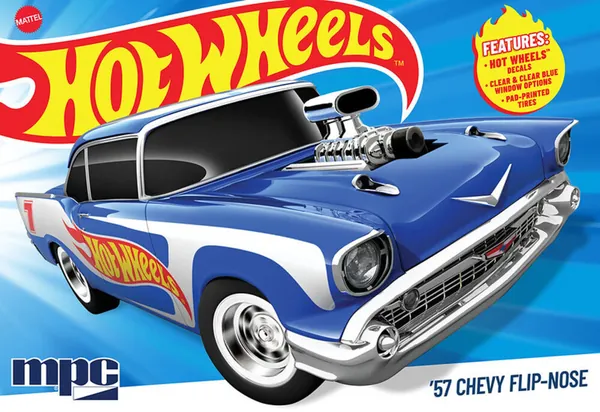 Hot Wheels 1957 Chevy Sedan Flip Nose MPC Model Kit — product photo