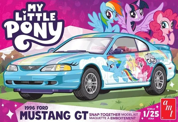 AMT My Little Pony 1996 Ford Mustang 1/25 Snap Scale Model Kit — product photo